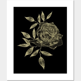 Gold Rose Posters and Art